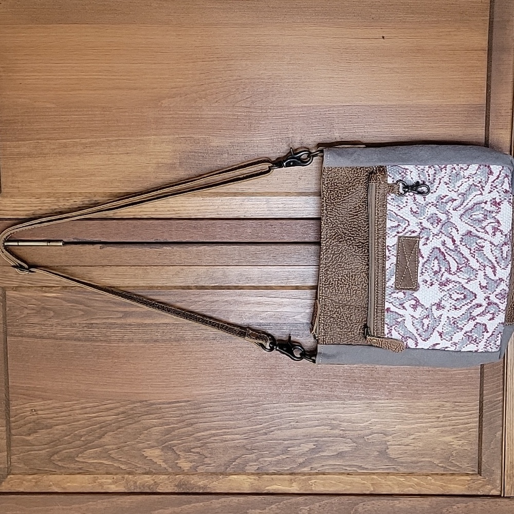 Myra Bag NWOT Faux Leather Accents Canvas Shoulder Crossbody Bag
